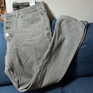 TALL! Banana Republic Gray High-Rise Slim Jeans